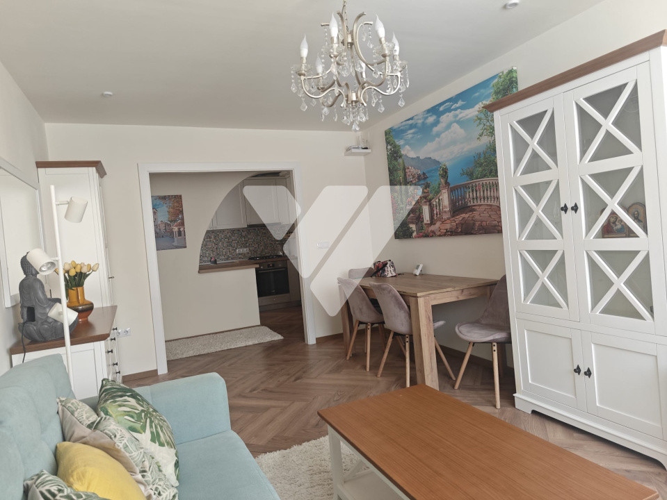 Apartament 2 camere la vile, Sibiu Ștrand, parter, mobilat complet