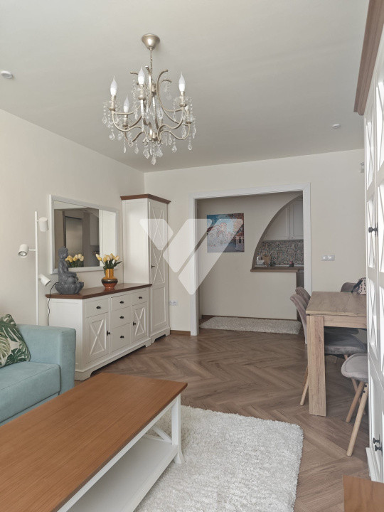 Apartament 2 camere la vile, Sibiu Ștrand, parter, mobilat complet