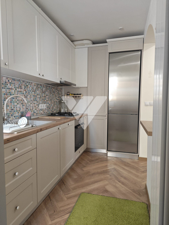 Apartament 2 camere la vile, Sibiu Ștrand, parter, mobilat complet