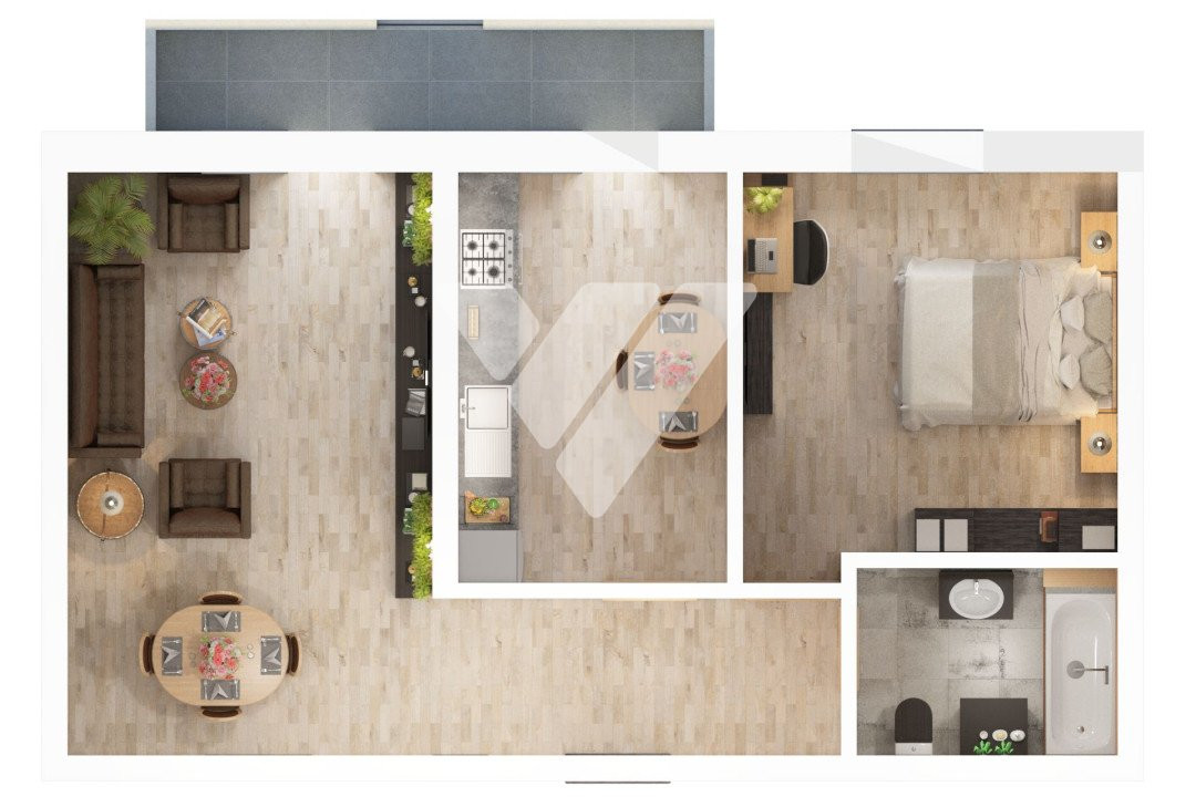 Apartament nou 2 camere 56 mp etaj 1  - Zona Rahovei/ Doamna Stanca