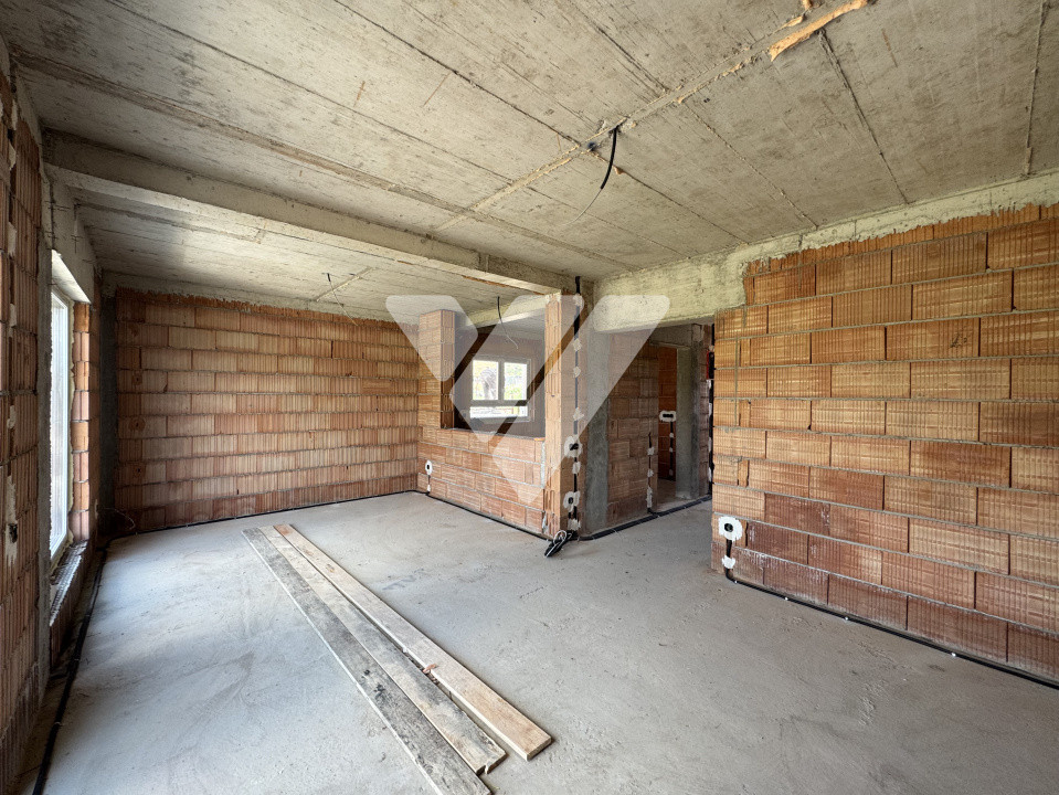 Casa noua 4 camere 3 bai 120 mp si teren 340 mp Sura Mare Sibiu