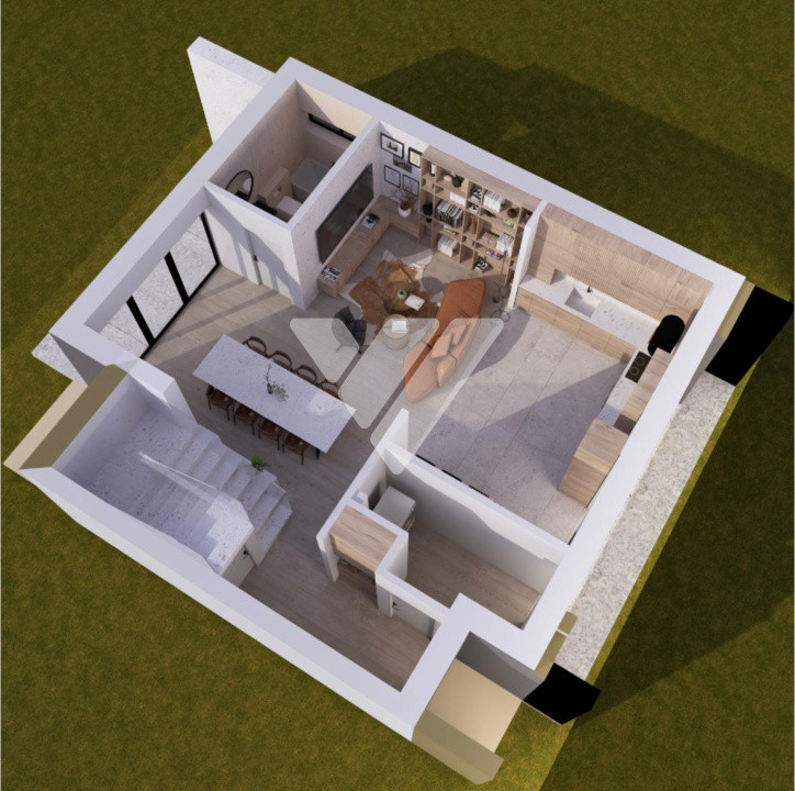 Casa duplex premium 4 camere cu terasă și teren 356mp Șura Mică Sibiu