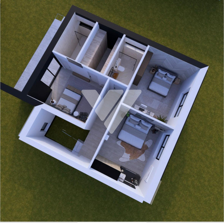 Casa duplex premium 4 camere cu terasă și teren 356mp Șura Mică Sibiu