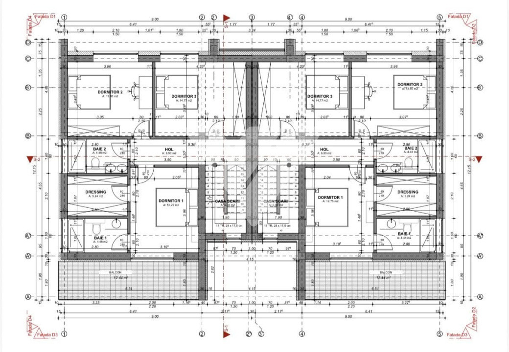 Casa duplex premium 4 camere cu terasă și teren 356mp Șura Mică Sibiu