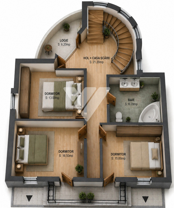 Casa individuala 4 camere, 150 mp, teren 500 mp - Sura Mare Sibiu 