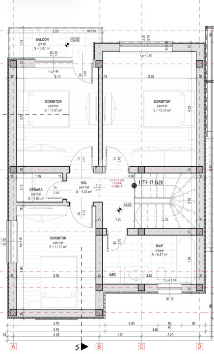Casa individuala 4 camere 2 bai, carport, teren 230 mp, Selimbar Sibiu