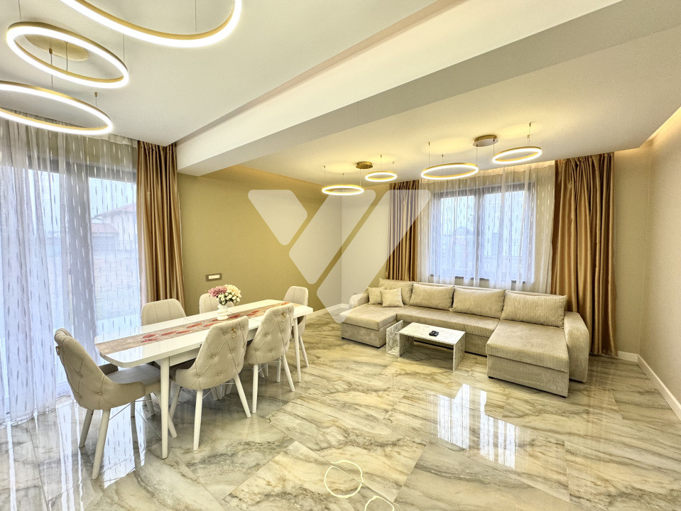 Casa moderna mobilata 4 camere, teren 235 mp de vânzare Tălmaciu Sibiu