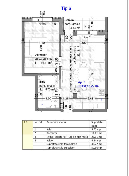 Apartament 2 camere 46 mp  Etaj 1  Parcare inclusă  Șelimbăr Sibiu