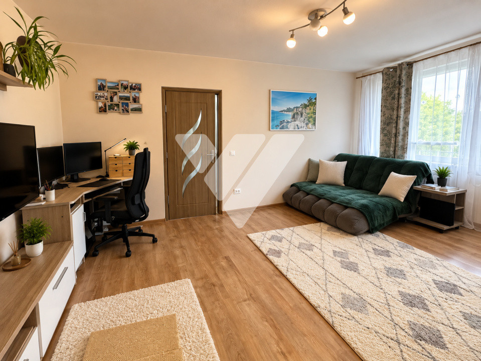 Apartament 2 camere 47mp mobilat etaj 1 balcon boxa Siretului Sibiu