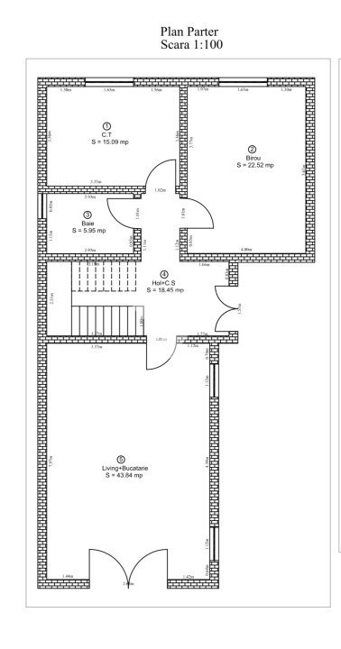 Casa individuala cu 5 camere si teren generos 520 mp in Vestem Sibiu