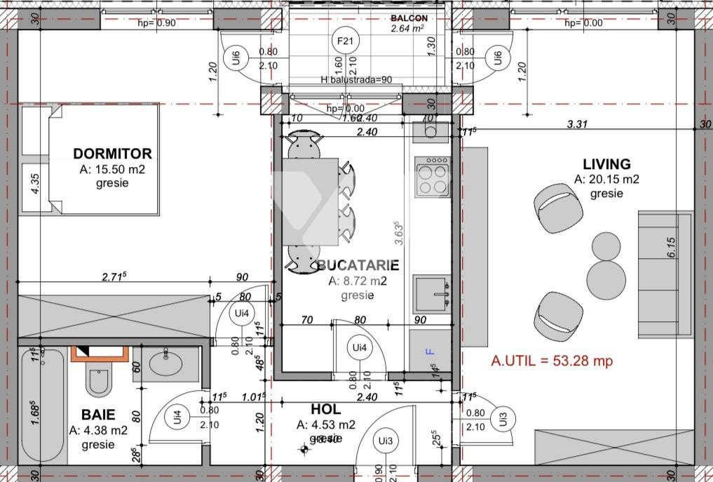 Apartament intabulat 2 camere, finisat la cheie - zona Doamna Stanca