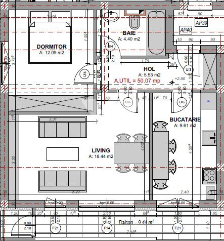 Apartament 2 camere la etaj 2 cu balcon si debara - zona Doamna Stanca