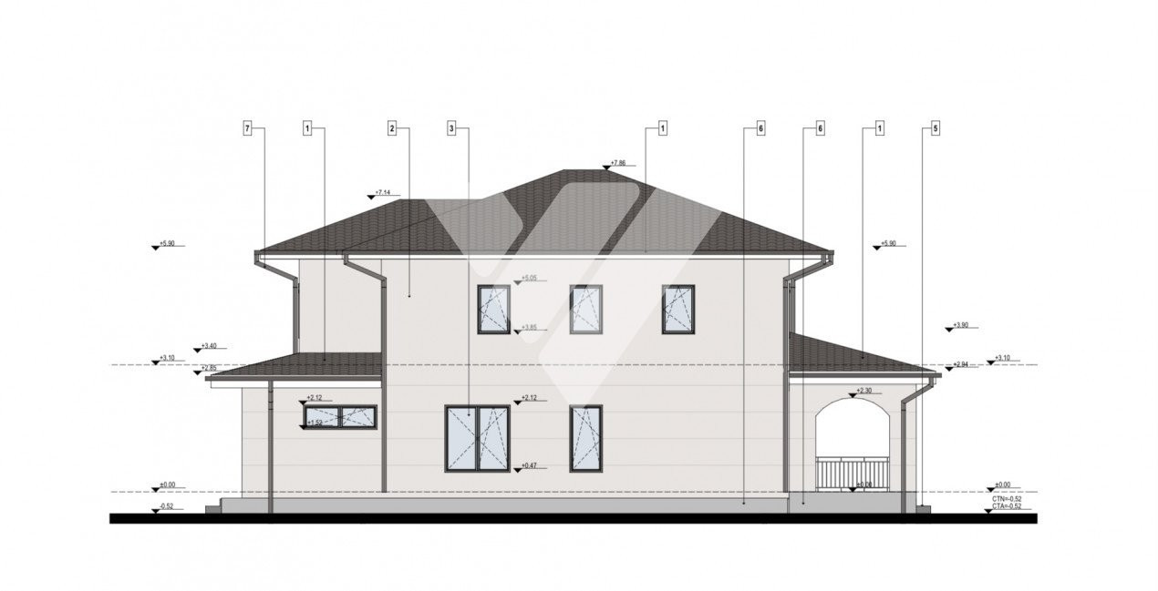 Casa individuala Arhitectura modernista pe 500mp teren Veterani Sibiu