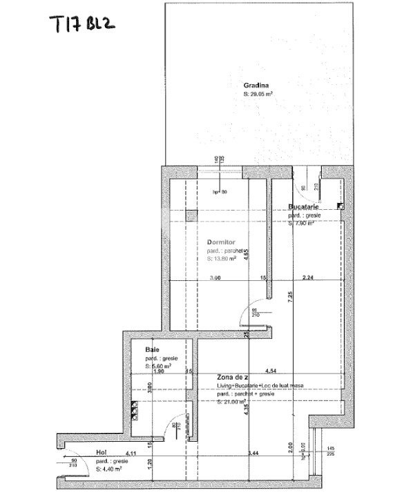 Apartament 2 camere cu gradina 29 mp in Selimbar Sibiu