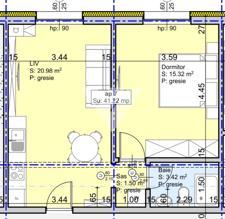 Apartament 2 camere 42 mp etaj 1 la cheie in Sibiu zona Lazaret