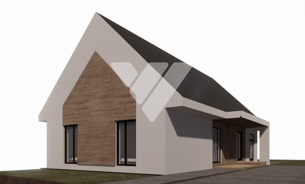 Casa individuala 4 camere 2 bai la cheie teren 500 mp Sura Mica Sibiu