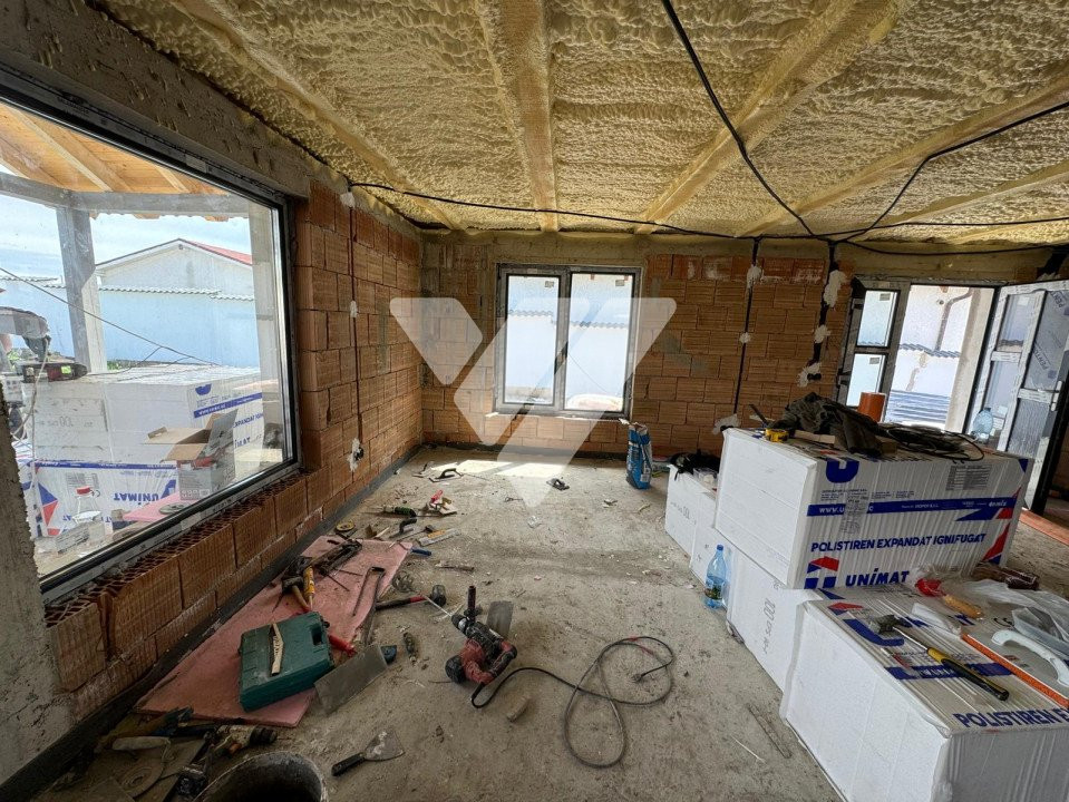 Casa individuala 4 camere 2 bai la cheie teren 500 mp Sura Mica Sibiu