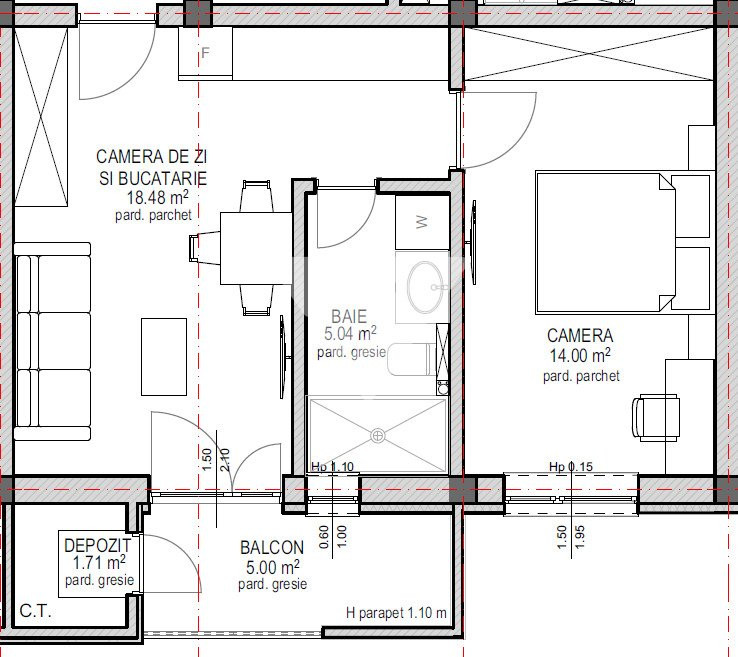 Apartament 2 camere la cheie etaj 3 in Sibiu - zona Lacul lui Binder