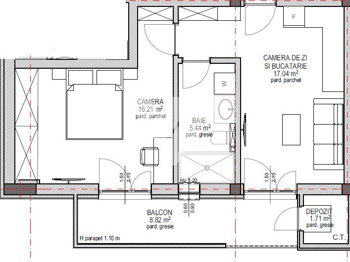 Apartament 2 camere 40 mp la cheie etaj 1 lift - Lacul lui Binder 