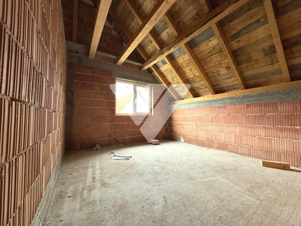 Casa noua la rosu 4 camere si teren 600 mp in Sura Mare Sibiu