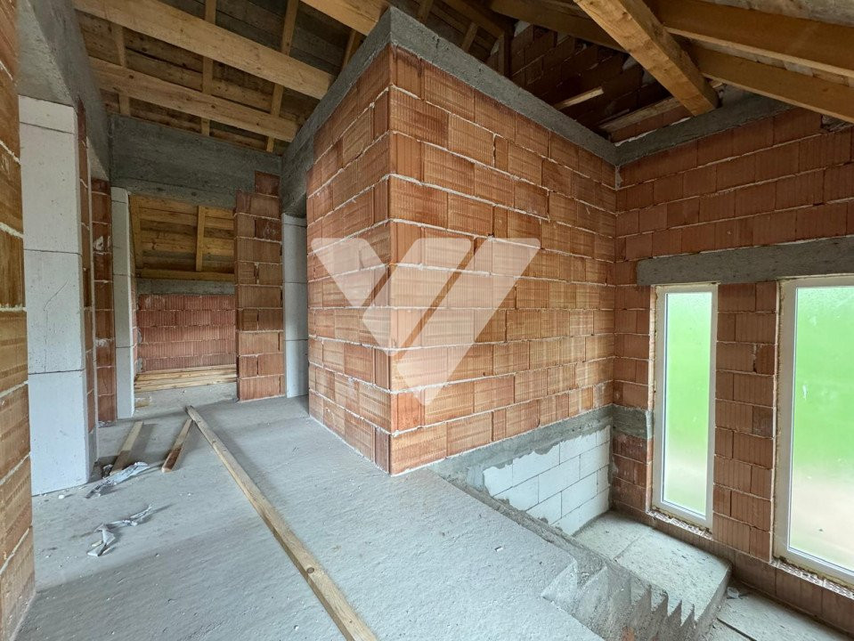 Casa noua la rosu 4 camere si teren 600 mp in Sura Mare Sibiu