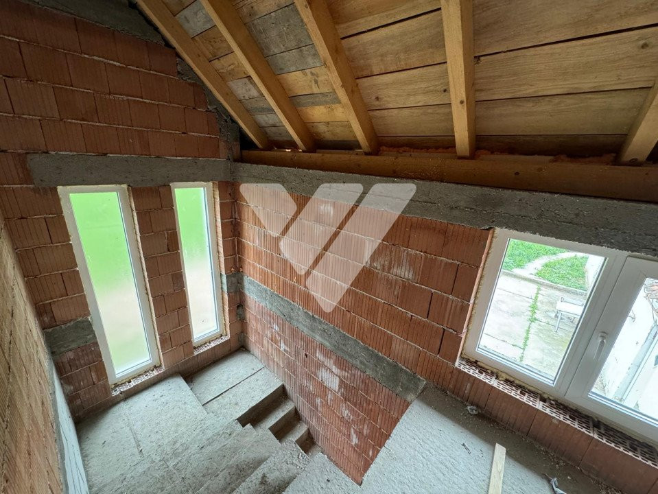 Casa noua la rosu 4 camere si teren 600 mp in Sura Mare Sibiu