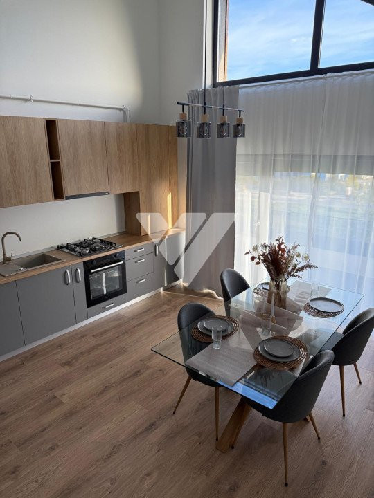 Penthouse modern pe 2 niveluri 2 camere 55 mp mobilat utilat Zona Vest