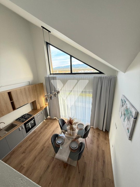 Penthouse modern pe 2 niveluri 2 camere 55 mp mobilat utilat Zona Vest