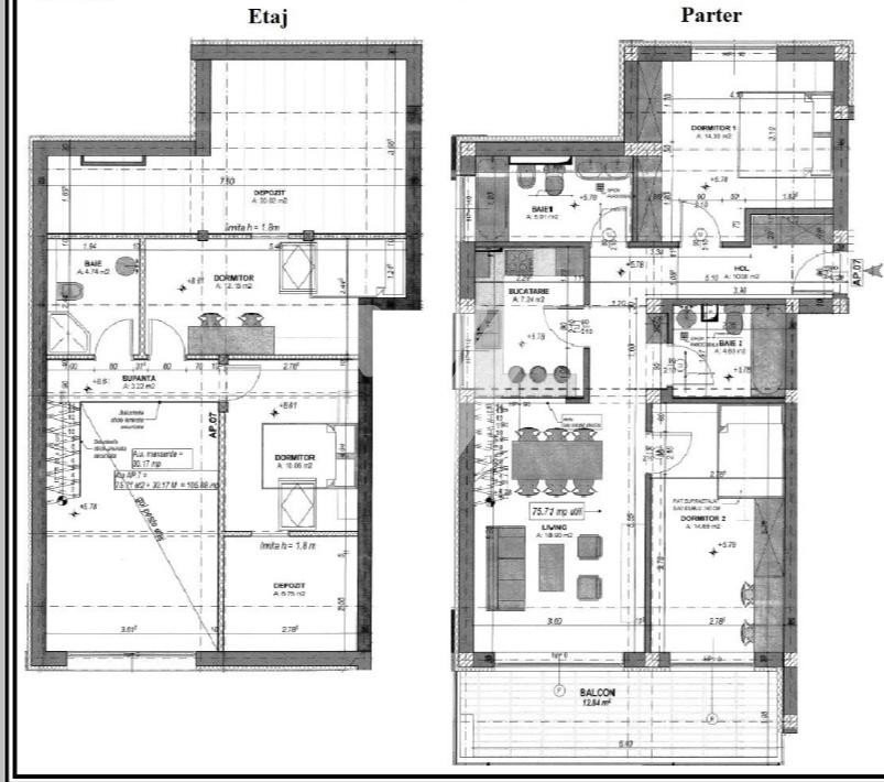 Penthouse Exclusivist cu 5 Camere, 3 bai, 105 mp Utili,  Zona Vest