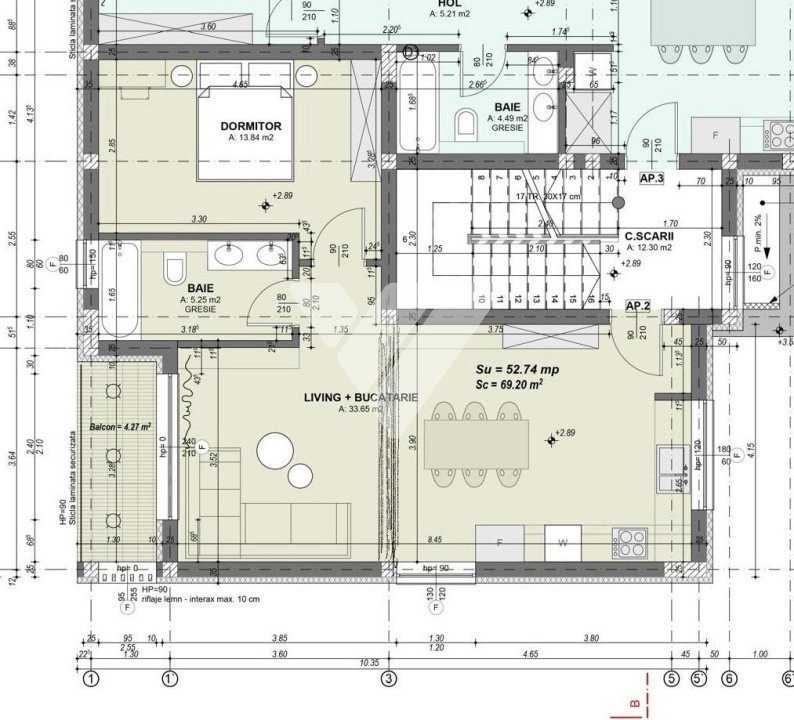 Apartament de Lux la Vilă –3 Camere 53 mp Utili Cartierul Arhitecților