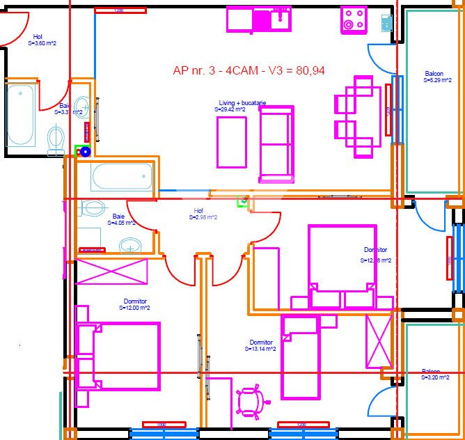 Apartament 4 camere nou la cheie etaj 6 cu lift - Lidl Doamna Stanca