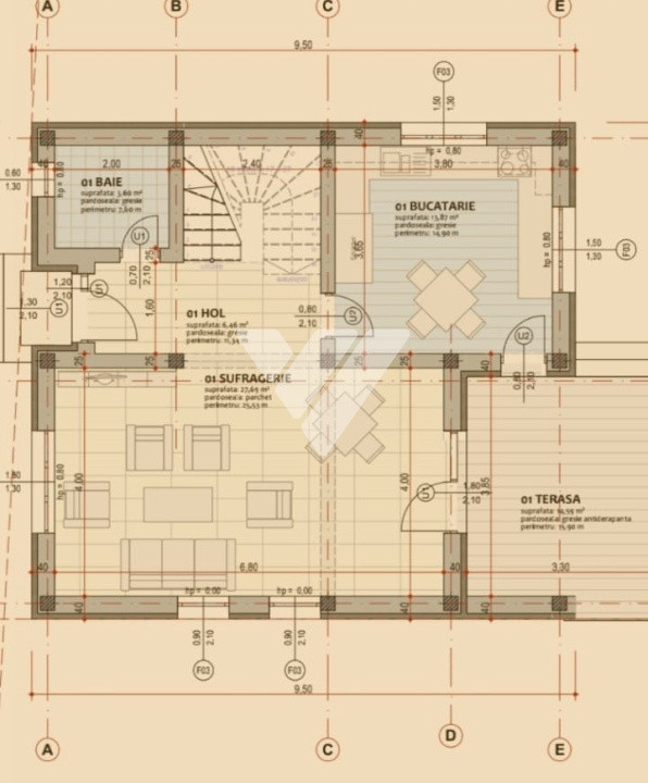 Casa noua inviduala 4 camere 2 bai si teren 290 mp in Cristian Sibiu