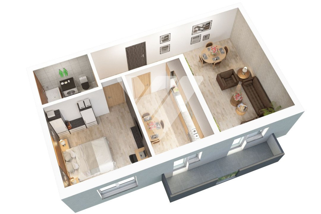 Apartament nou 2 camere etaj 3, 56 mp - Zona Rahovei/ Doamna Stanca